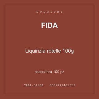 Fida Liquirizia rotelle 100g — espositore 50 pz