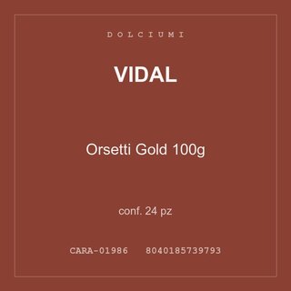 Vidal Orsetti Gold 100g — conf. 12 pz