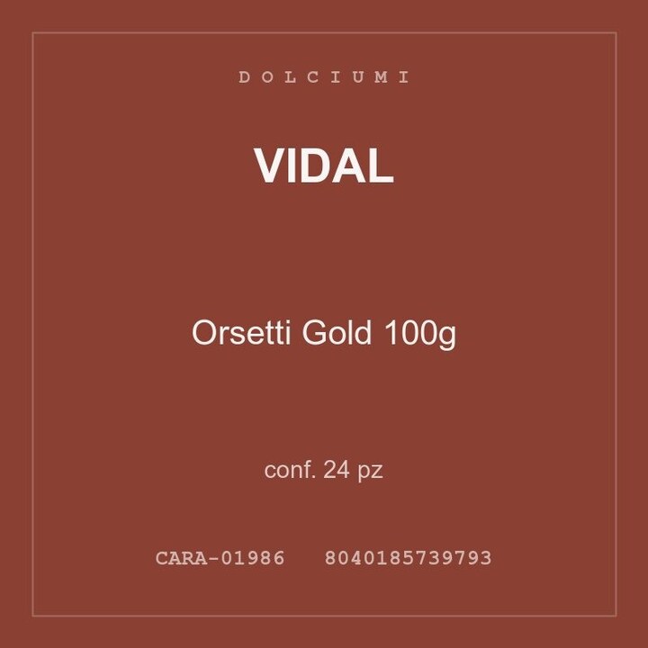 Vidal Orsetti Gold 100g — conf. 12 pz
