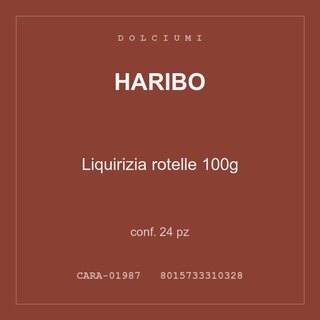 Haribo Liquirizia rotelle 100g — conf. 6 pz