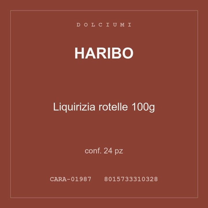 Haribo Liquirizia rotelle 100g — conf. 6 pz