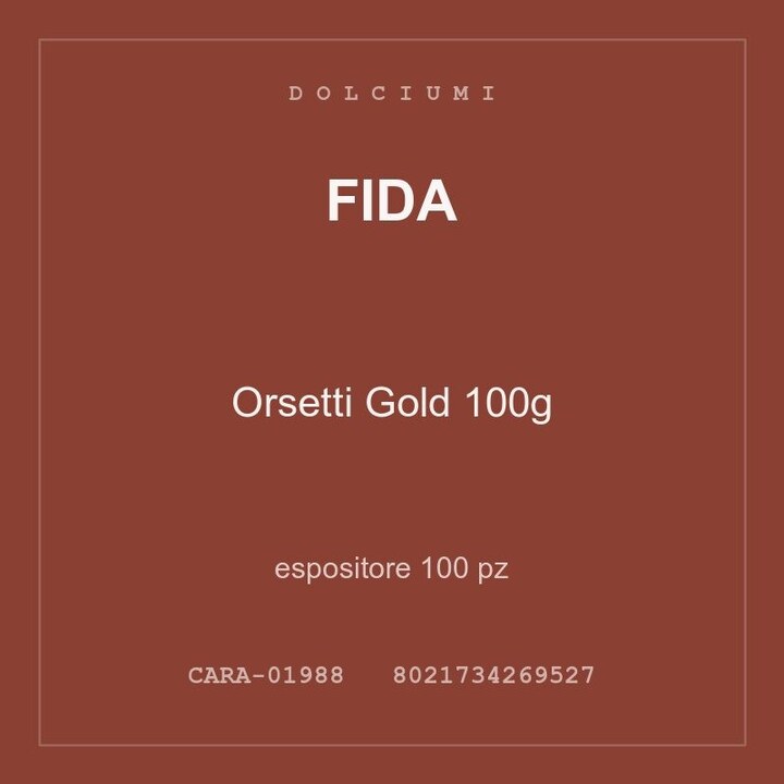 Fida Orsetti Gold 100g — espositore 50 pz