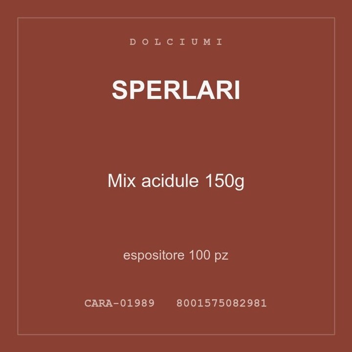 Sperlari Mix acidule 150g — espositore 300 pz