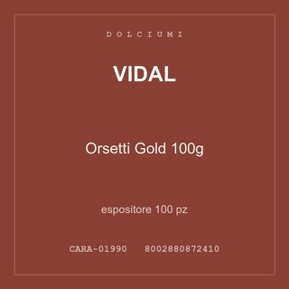 Vidal Orsetti Gold 100g — espositore 200 pz