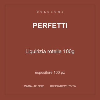 Perfetti Liquirizia rotelle 100g — espositore 100 pz