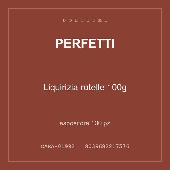 Perfetti Liquirizia rotelle 100g — espositore 100 pz
