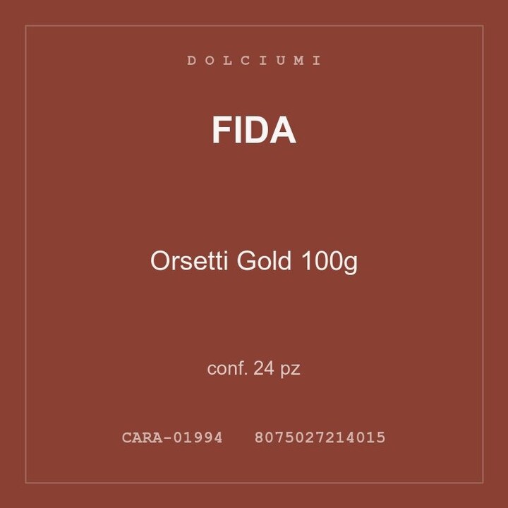 Fida Orsetti Gold 100g — conf. 70 pz
