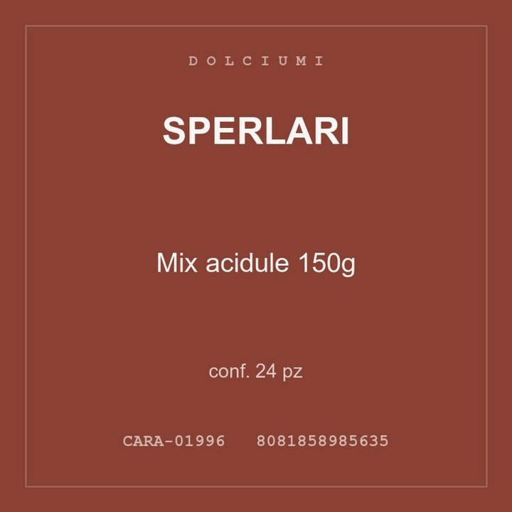Sperlari Mix acidule 150g — conf. 70 pz