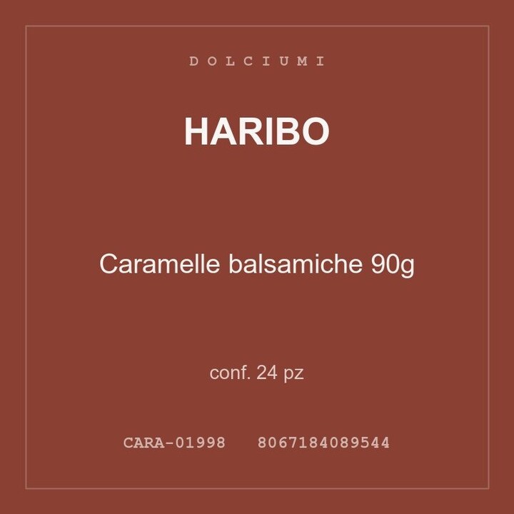 Haribo Caramelle balsamiche 90g — conf. 12 pz