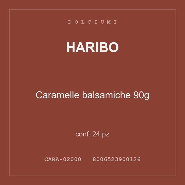 Haribo Caramelle balsamiche 90g — conf. 50 pz
