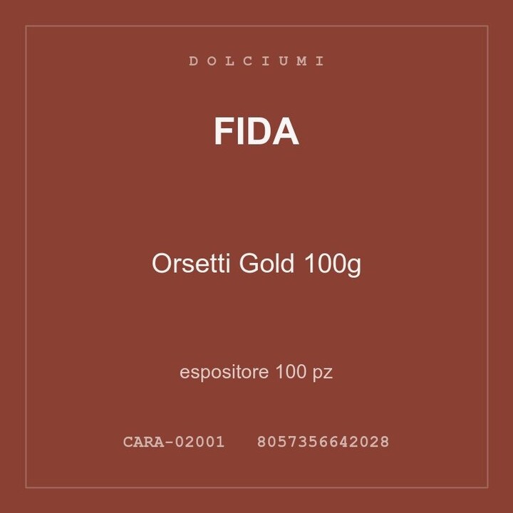 Fida Orsetti Gold 100g — espositore 200 pz