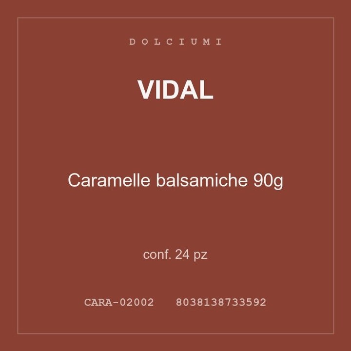 Vidal Caramelle balsamiche 90g — conf. 12 pz