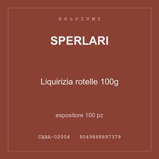 Sperlari Liquirizia rotelle 100g — espositore 50 pz