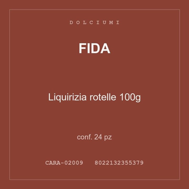 Fida Liquirizia rotelle 100g — conf. 12 pz