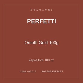 Perfetti Orsetti Gold 100g — espositore 50 pz
