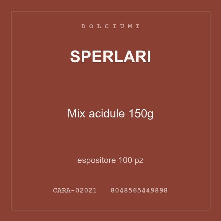 Sperlari Mix acidule 150g — espositore 25 pz