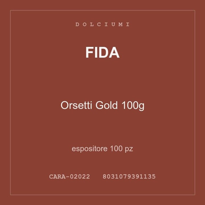 Fida Orsetti Gold 100g — espositore 300 pz