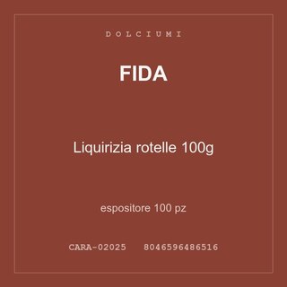 Fida Liquirizia rotelle 100g — espositore 200 pz