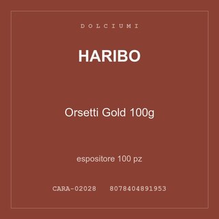 Haribo Orsetti Gold 100g — espositore 25 pz