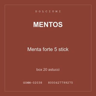 Mentos Menta forte 5 stick — box 20 astucci
