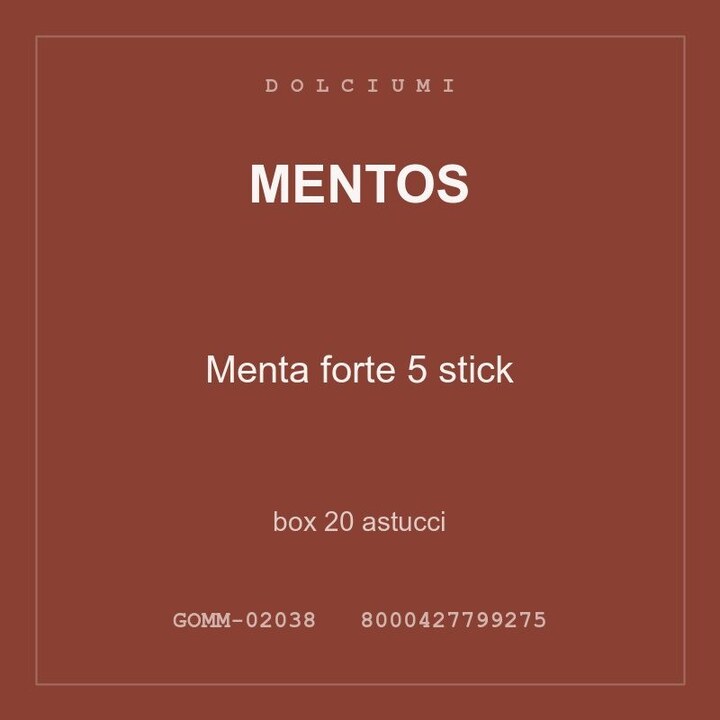 Mentos Menta forte 5 stick — box 20 astucci