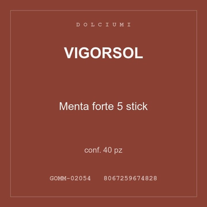 Vigorsol Menta forte 5 stick — conf. 40 pz