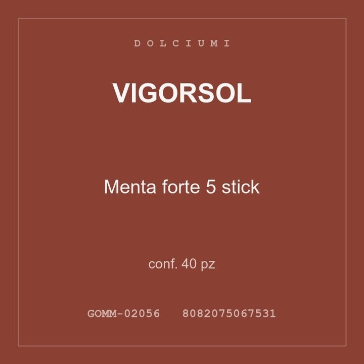 Vigorsol Menta forte 5 stick — conf. 20 pz