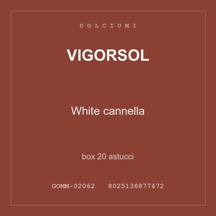 Vigorsol White cannella — box 10 astucci