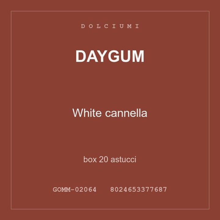 Daygum White cannella — box 20 astucci