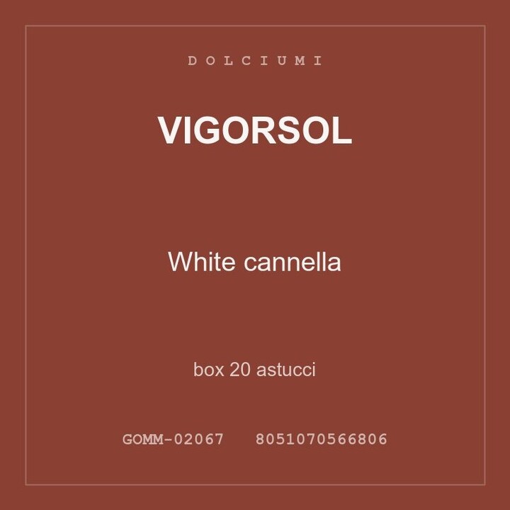 Vigorsol White cannella — box 40 astucci