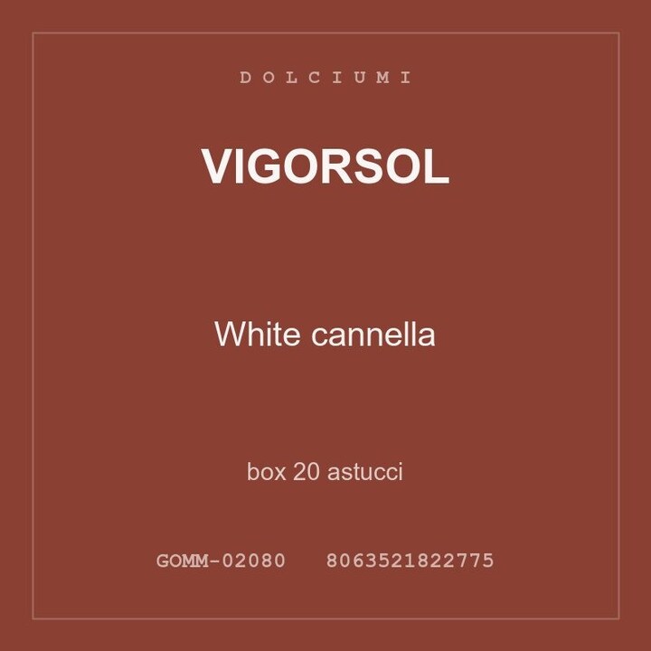 Vigorsol White cannella — box 60 astucci
