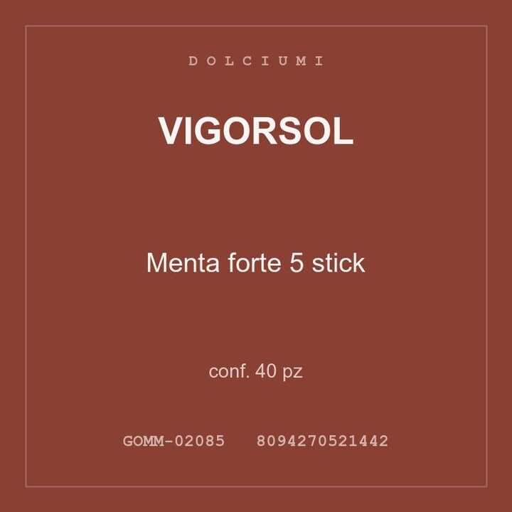 Vigorsol Menta forte 5 stick — conf. 80 pz