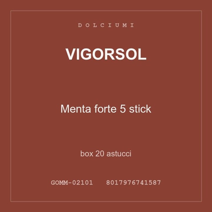 Vigorsol Menta forte 5 stick — box 40 astucci
