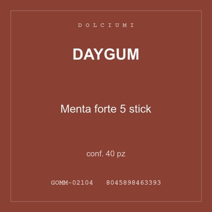 Daygum Menta forte 5 stick — conf. 20 pz