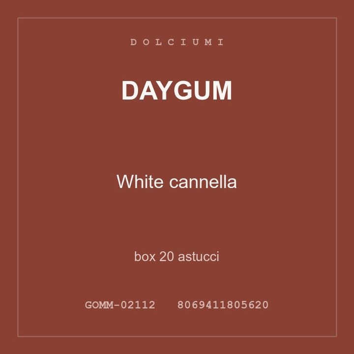 Daygum White cannella — box 40 astucci