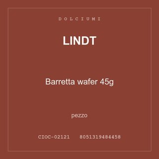 Lindt Barretta wafer 45g — pezzo