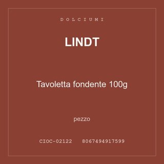 Lindt Tavoletta fondente 100g — pezzo