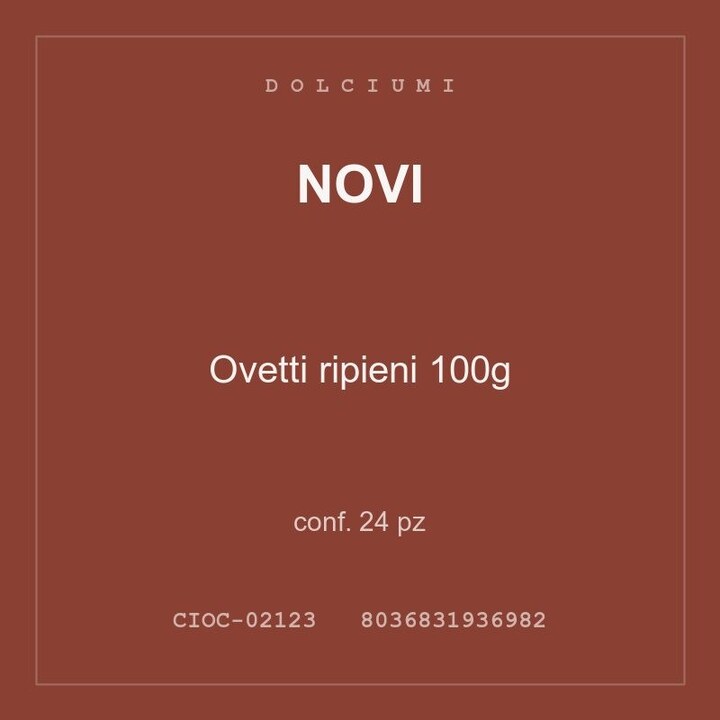 Novi Ovetti ripieni 100g — conf. 24 pz