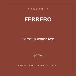 Ferrero Barretta wafer 45g — pezzo