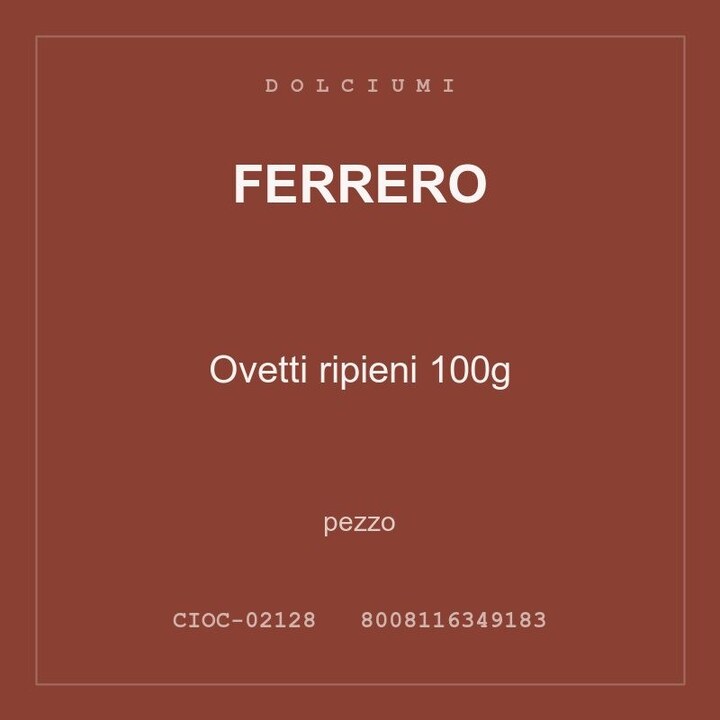 Ferrero Ovetti ripieni 100g — pezzo