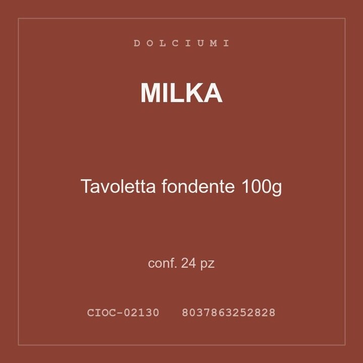 Milka Tavoletta fondente 100g — conf. 24 pz