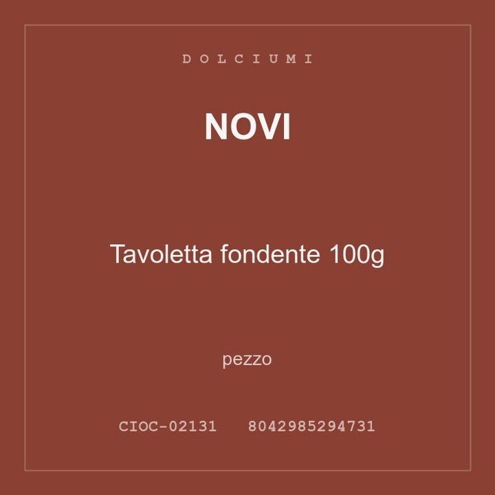 Novi Tavoletta fondente 100g — pezzo