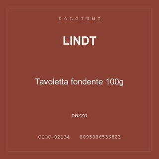 Lindt Tavoletta fondente 100g — conf. 2 pz