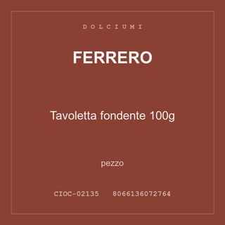 Ferrero Tavoletta fondente 100g — conf. 2 pz