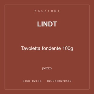 Lindt Tavoletta fondente 100g — conf. 3 pz