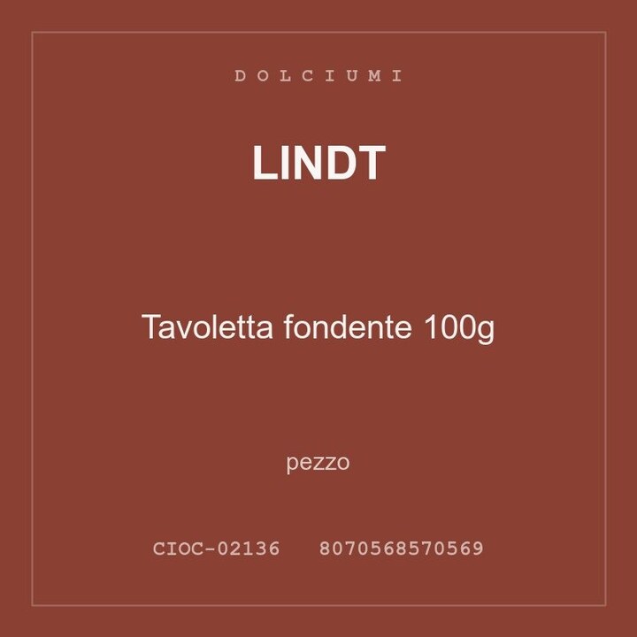 Lindt Tavoletta fondente 100g — conf. 3 pz