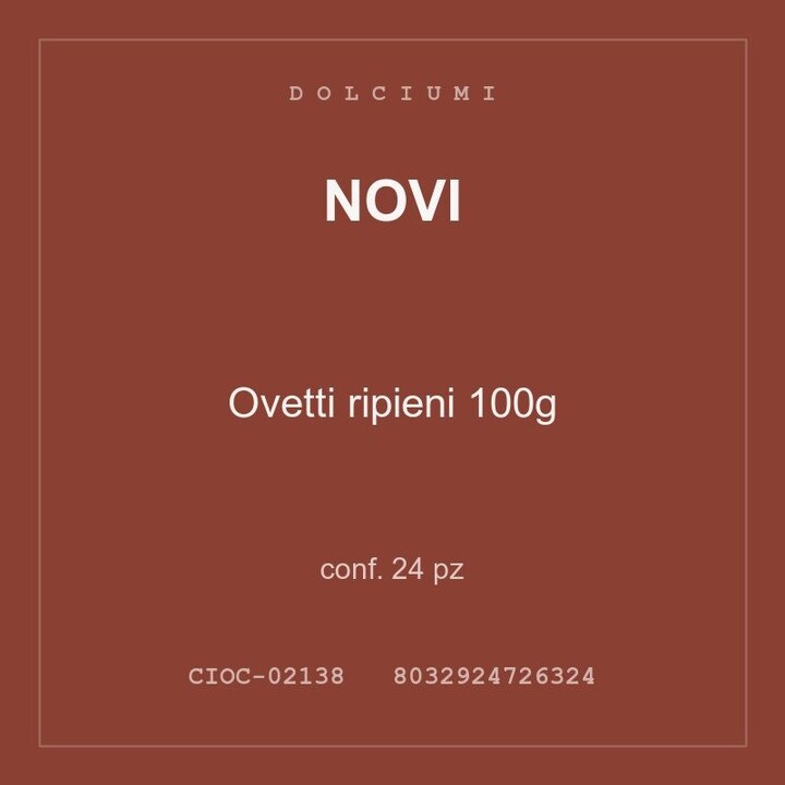 Novi Ovetti ripieni 100g — conf. 12 pz
