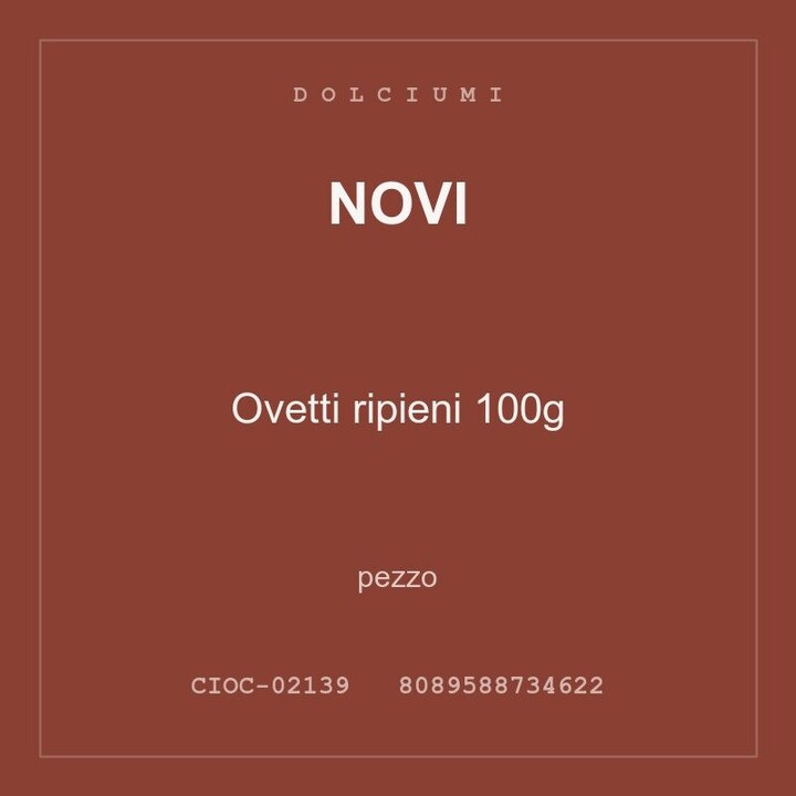 Novi Ovetti ripieni 100g — pezzo