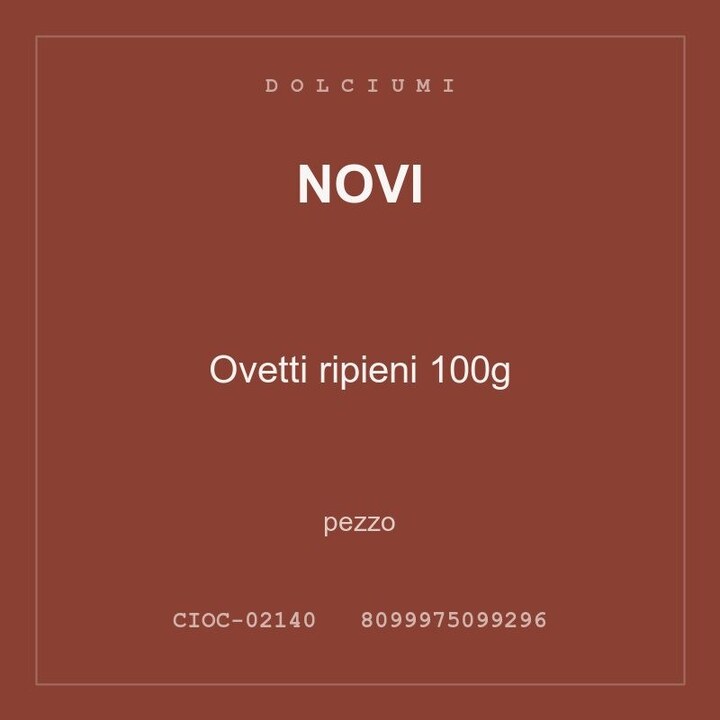 Novi Ovetti ripieni 100g — conf. 2 pz