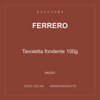 Ferrero Tavoletta fondente 100g — conf. 3 pz